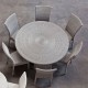 Table outdoor en résine tressée Cigale 130cm diamètre