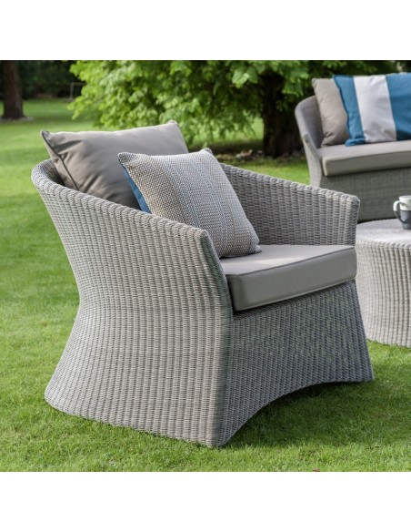 Fauteuil outdoor Zénith en résine galet de chez KOK MAISON
