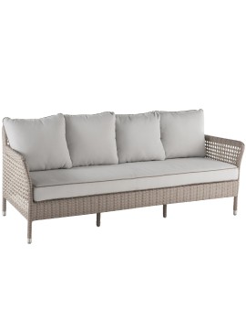 FAUTEUIL NEVIS KOOBOO GRIS AVEC COUSSIN