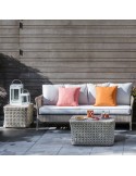 FAUTEUIL NEVIS KOOBOO GRIS AVEC COUSSIN