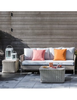 FAUTEUIL NEVIS KOOBOO GRIS AVEC COUSSIN 2