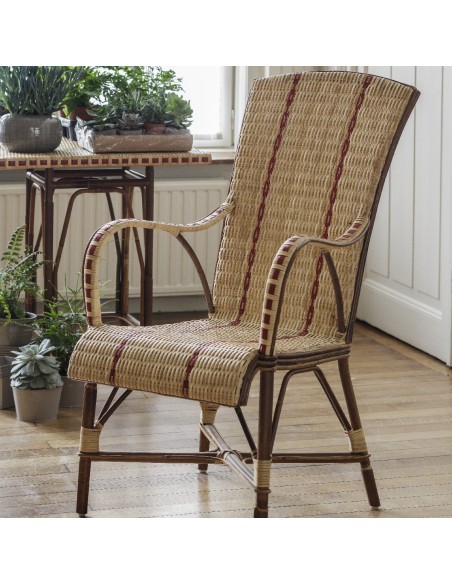 Bagatelle high-back rattan armchair in room setting