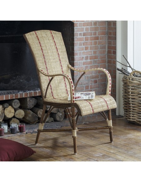 Fauteuil haut dossier en rotin Bagatelle en ambiance 2 Fauteuil haut dossier en rotin Bagatelle en ambiance 2