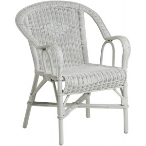 Marcel low-backed lacquered rattan armchair nuage