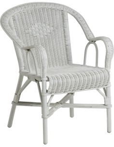 Marcel low-backed lacquered rattan armchair nuage