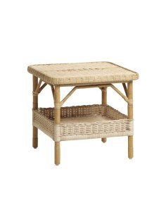 Table basse rotin carrée Nantucket naturelle de chez KOK MAISON