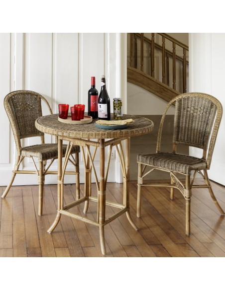 Chaise en rotin naturel tressé Albertine: ambiance 2