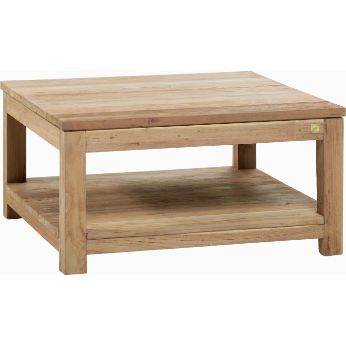 table basse carrée MM Drift teck recyclé brossé naturel