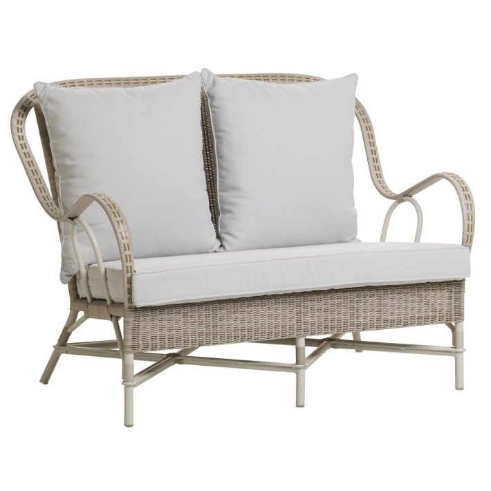 Canapé de jardin en résine Nantucket coussin perle