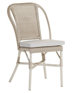 Chaise Albertine dune coussin perle