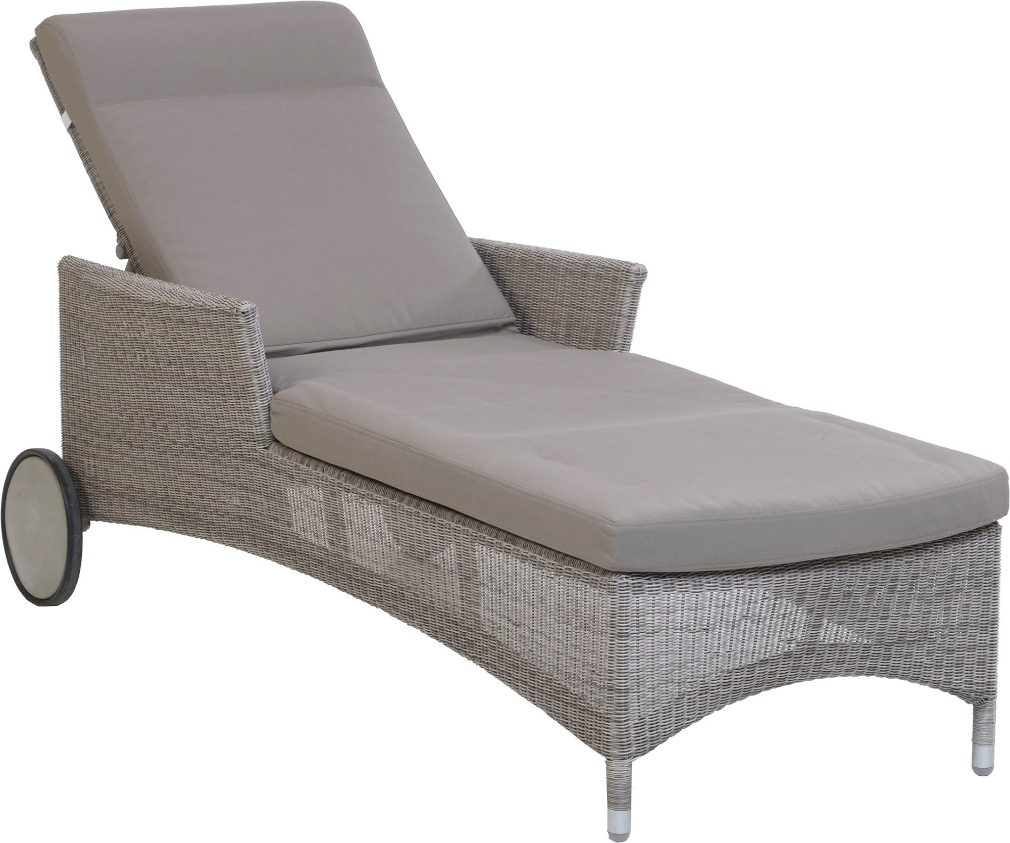 Chaise Longue De Jardin En Resine Couleur Galet Atoll