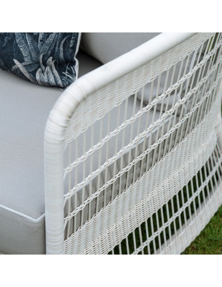 Canapé de jardin 2 places résine Biarritz détail de finition