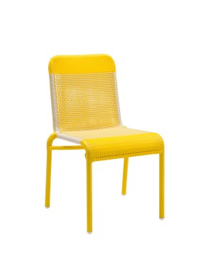 Chaise de jardin en résine Tobago jaune