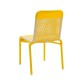 Chaise de jardin en résine Tobago jaune vue arrière