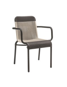 Transat outdoor armchair in Galet resin