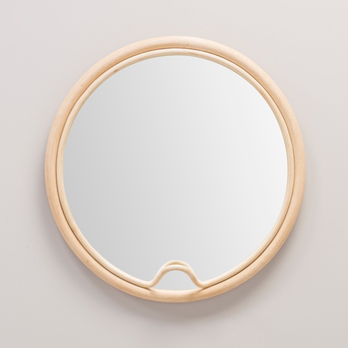 Miroir en rotin LASSO rond