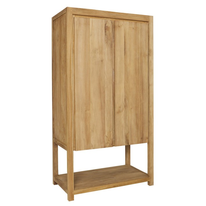 Armoire 2 portes teck recyclé brossé de chez Kok Maison