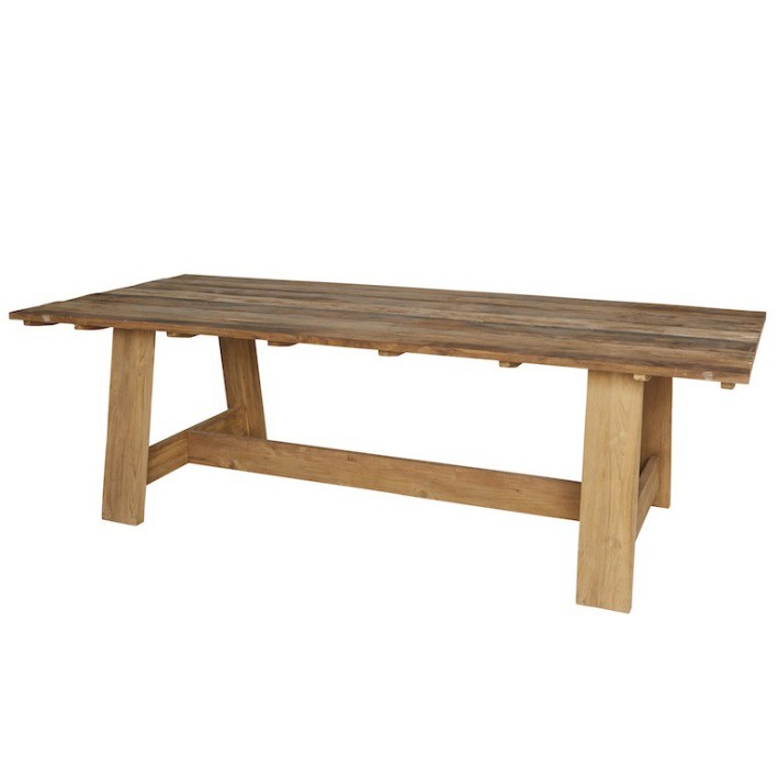 Table teck recyclé Roma 250X100