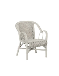 Grand père low-backed lacquered rattan armchair