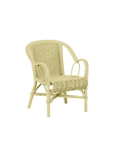 Grand père low-backed lacquered rattan armchair