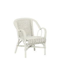 Grand père low-backed lacquered rattan armchair