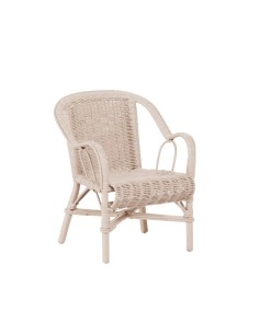 Grand père low-backed lacquered rattan armchair