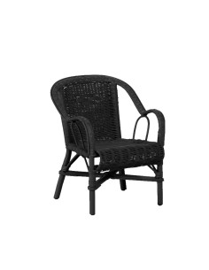 Grand père low-backed lacquered rattan armchair