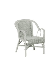 Grand père low-backed lacquered rattan armchair