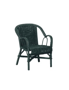 Grand père low-backed lacquered rattan armchair