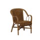 Grand père low-backed lacquered rattan armchair