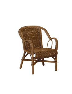 Grand père low-backed lacquered rattan armchair