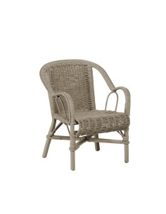 Grand père low-backed lacquered rattan armchair