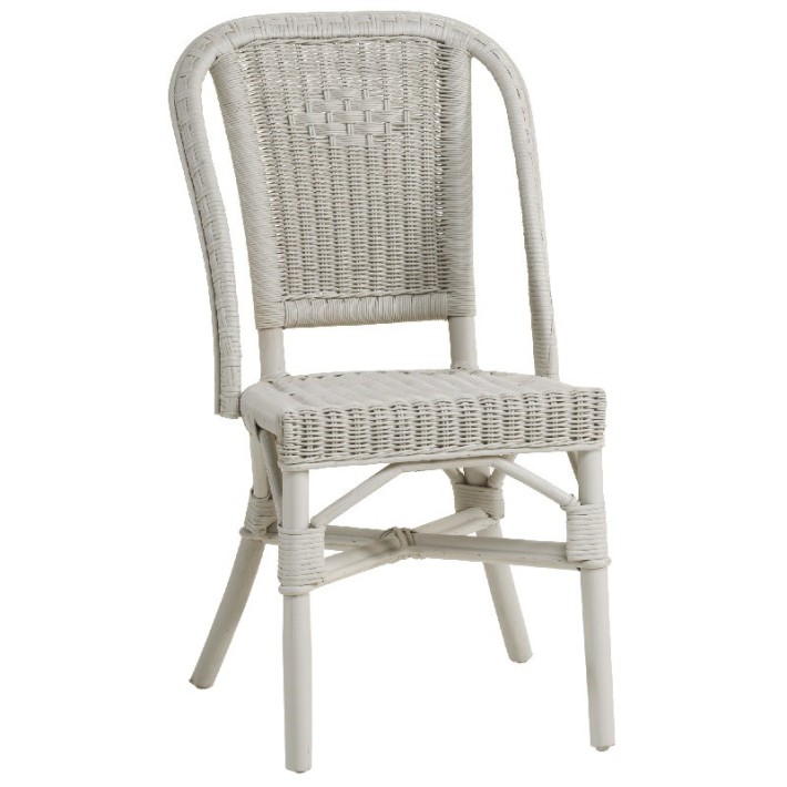 Grand père low-backed lacquered rattan armchair