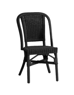 Chaise en rotin Albertine laquée nuage