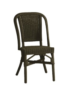 Grand père low-backed lacquered rattan armchair