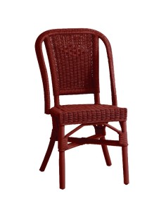 Grand père low-backed lacquered rattan armchair