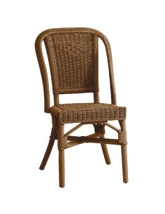 Grand père low-backed lacquered rattan armchair