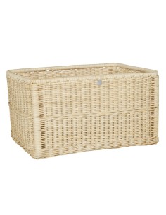 Round natural rattan storage basket