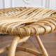 Details of the Boucle rattan footstool