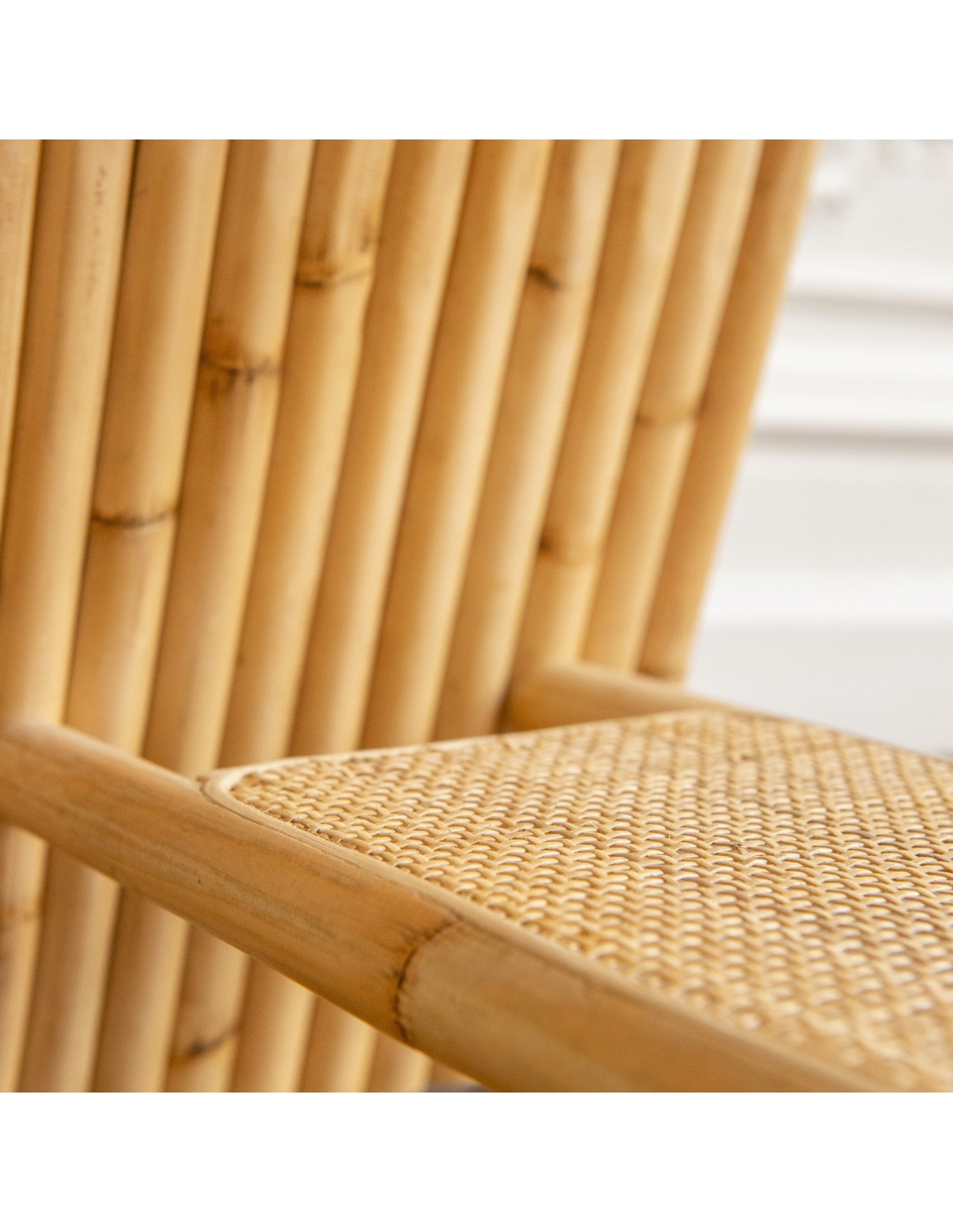 Riviera natural rattan bench