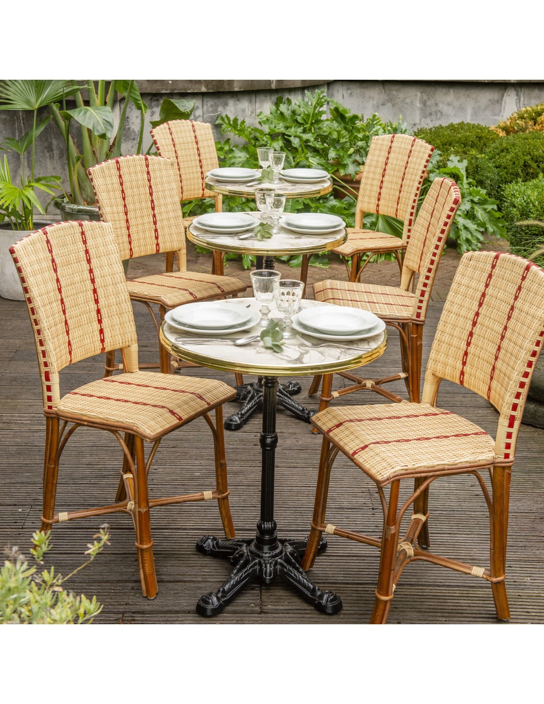 Chaise en rotin et résine Bistrot