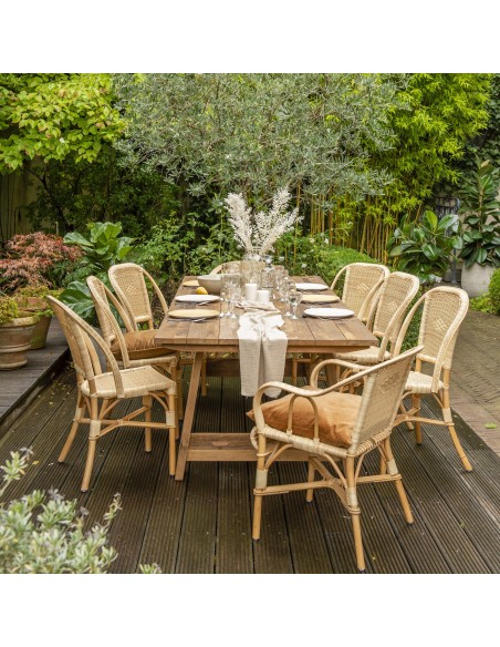 Grand père rattan and resin armchair lifestyle