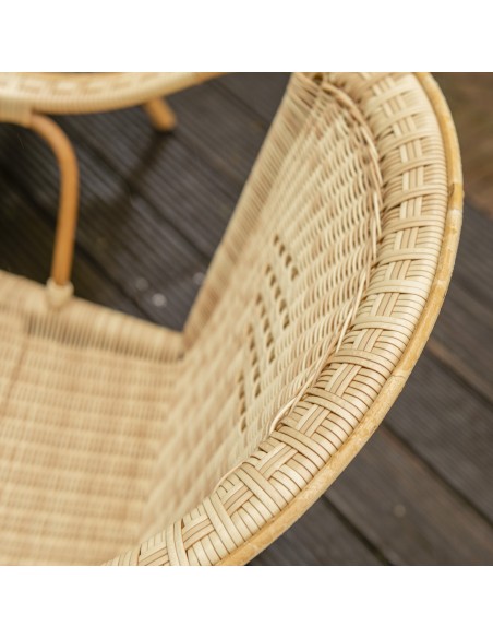 Wicker dining armchair online