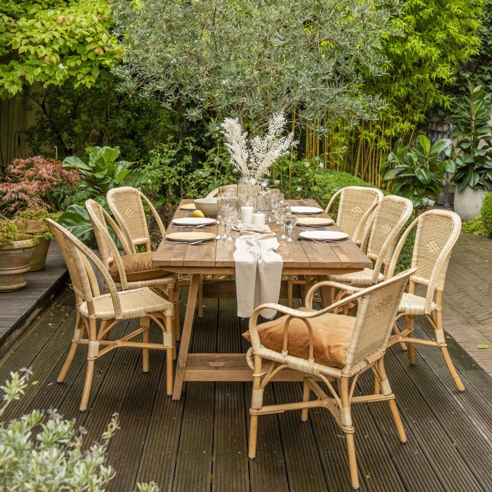 Albertine natural rattan and resin chair