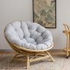 Fauteuil en rotin Coquille XXL ambiance