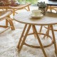 Table basse vintage Diabolo PM structure rotin naturel ambiance
