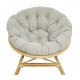 XXL Coquille rattan armchair front view