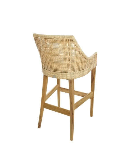 Tabouret de bar en résine Sao Paulo vue arrière