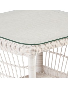 Plateau verre table carrée Antibes et Biarritz