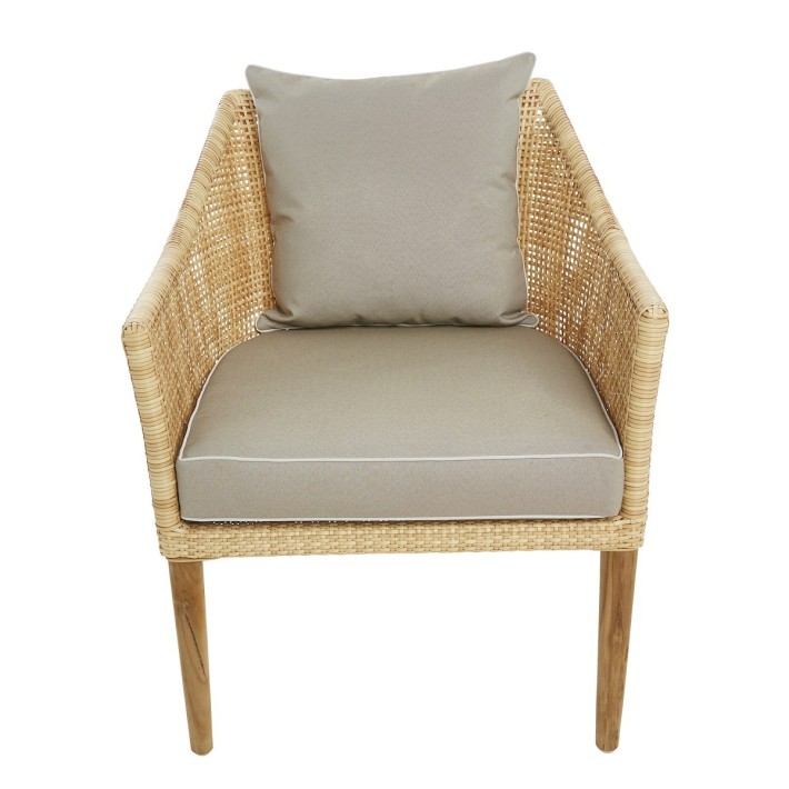 Fauteuil en résine Sao Paulo vue de face